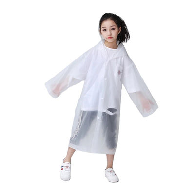 Eco Friendly Transparan Kids Raincoat PVC Coating heat sealing Technic