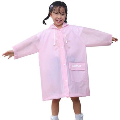 EVA PVC Kids Waterproof Rain Coat, ODM Childrens Ringan Tahan Air Mantel