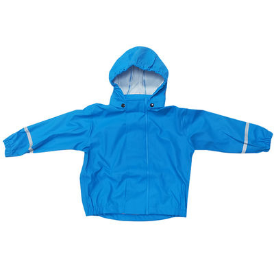Hooded Waterproof Kids Raincoat rain mac 100% PU Dengan jahitan yang dilas