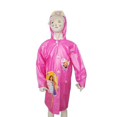 0.18mm Kids Long Rain Jacket, Mantel tahan air ringan anak laki-laki yang dapat digunakan kembali