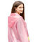 Pink Rains Transparan Hooded Coat 106*57*78cm Tahan Angin Dapat Digunakan Kembali