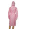 ODM Pink Raincoat Dengan Hood 0.15mm Tebal Bahan EVA tahan air panjang