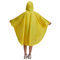 Jas Hujan Kuning Kustom Reusable Polyester Waterproof Rain Poncho